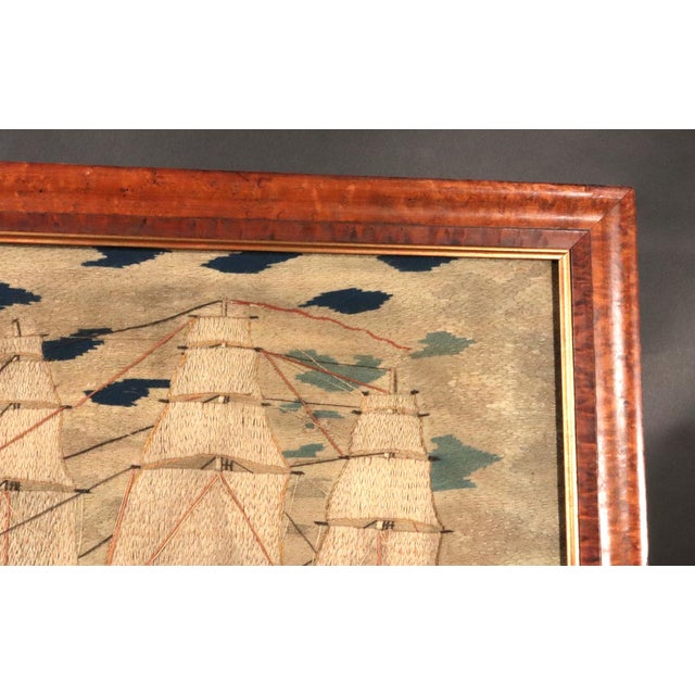 British Sailor's Woolwork of a Tea Clipper Under Sail For Sale - Image 4 of 8