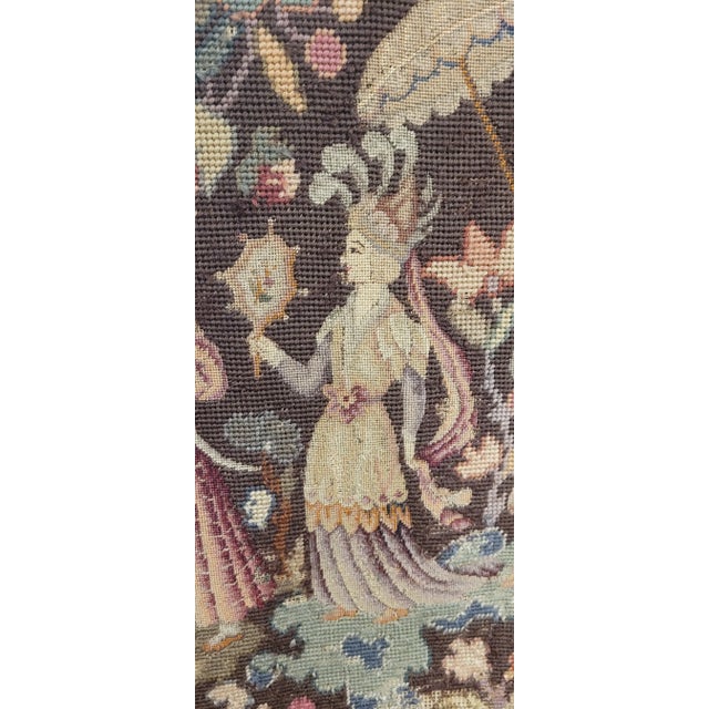 Ca 1890 Jacobean Needlepoint Arm Chair For Sale - Image 12 of 18