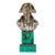 An Exquisite French Silver and Malachite Bust of Napoleon, by Emile Pinedo For Sale
