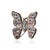 Boho Chic 10Ct Multi Gem & Diamond Butterfly Statement Brooch Pin Pendant in 925 Silver For Sale - Image 6 of 15