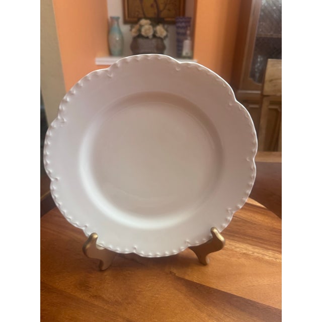 White 1900s Salad Plate Ranson by Haviland a Set of 4 For Sale - Image 8 of 9