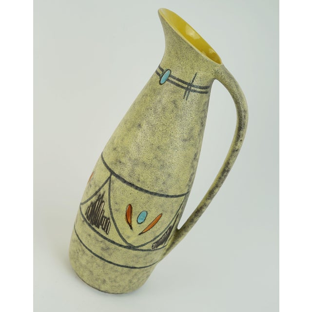 Mid-Century Rough Glazed Model 273-38 Vase with Abstract Decor from Scheurich Keramik, 1950s For Sale - Image 9 of 11
