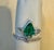 Arts & Crafts 1.2 Ct Finest Zambian Pear Emerald & 1 Ct Diamond Ring in 18 Kt Gold Size 6.5 For Sale - Image 3 of 18