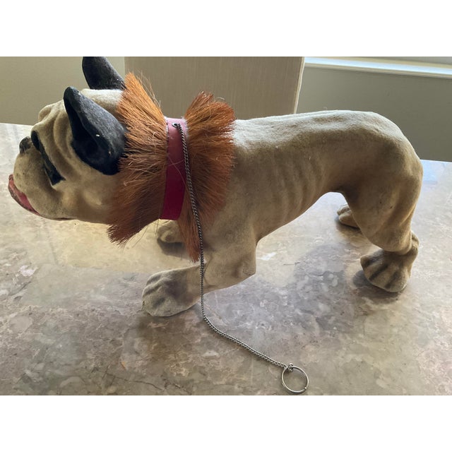 Large 21” French Paper Mache Growler Bulldog- Very Good Condition- For Sale In Tampa - Image 6 of 10