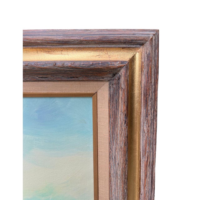 Mid 20th Century Original Oil Painting of Clipper Ship at Sea in Carved Gilt Frame, Signed Bransom For Sale - Image 12 of 16