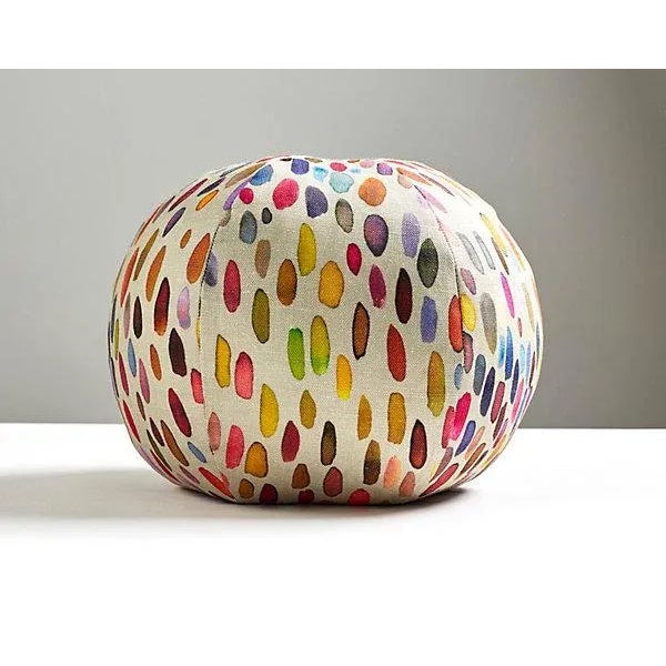 Traditional The House of Scalamandré Jamboree Sphere Pillow, Magenta / Multi For Sale - Image 3 of 3