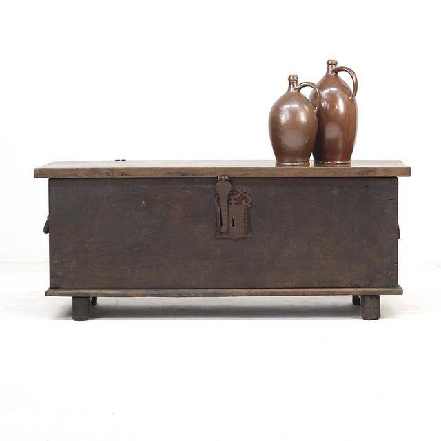 Antique Spanish Rustic Farmhouse Chest For Sale - Image 16 of 18