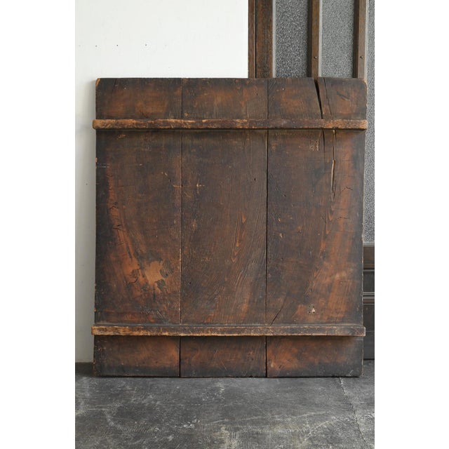 Antique Japanese Wooden Work Board / Wall-Mounted Object/ Wabi-Sabi Low Table For Sale - Image 15 of 18
