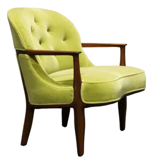 Mid 20th Century Janus Chair in Mohair Attributed to Edward Wormley for Dunbar
