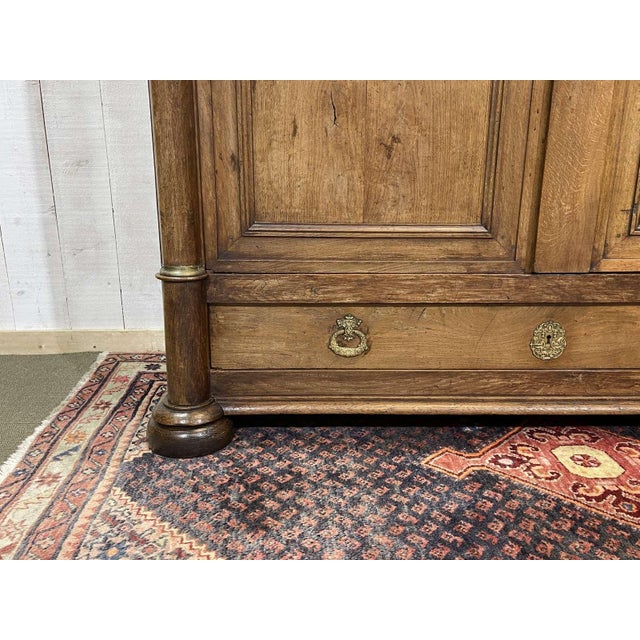 Antique Empire Style Oak Wardrobe, 1800s For Sale - Image 9 of 18