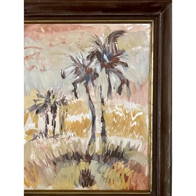 Mixed Media Tropical Painting on Glass by Gerhard For Sale In Naples, FL - Image 6 of 12