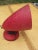 Really nice red fiberglass wall or desk lamp. Heavily fibered fiberglass shade and a formed metal base with a hanging...