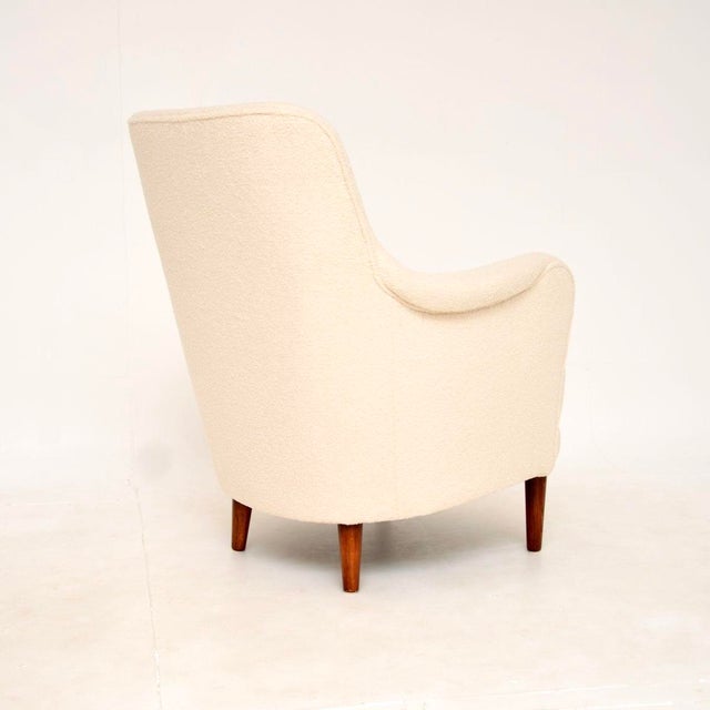 1960s Vintage Swedish Samsas Lounge Chair attributed to Carl Malmsten, 1960s For Sale - Image 5 of 9