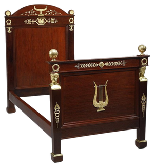 Empire Mahogany and Gilded Bronzes Bed, 1810s