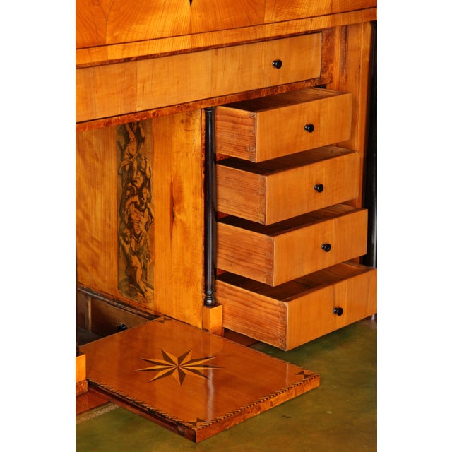 Antique Biedermeier Secretary, 1822 For Sale - Image 13 of 18