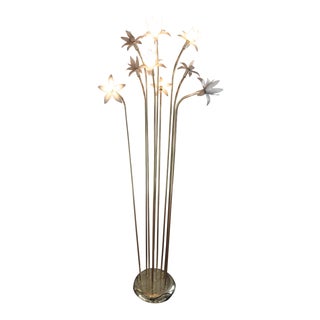 Vintage Mid-Century Modern Lotus Floor Lamp For Sale