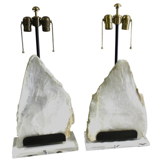 Mid Century/Modern Rock Lamps - a Pair For Sale - Image 9 of 18