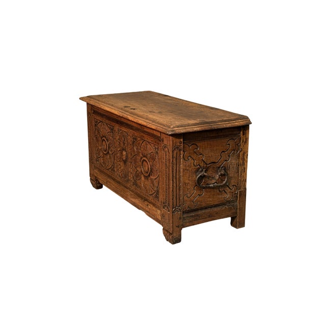 Rustic Antique Walnut Chest, 1700 For Sale - Image 3 of 6