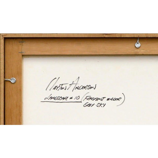 1970s Clayton Anderson "Fragment Under Grey Sky" Visionary Surrealist Oil on Paper Circa 1979 For Sale - Image 5 of 7