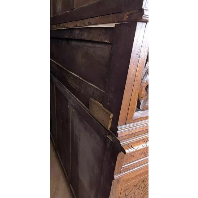 Wood Antique French Wardrobe in Walnut For Sale - Image 7 of 8