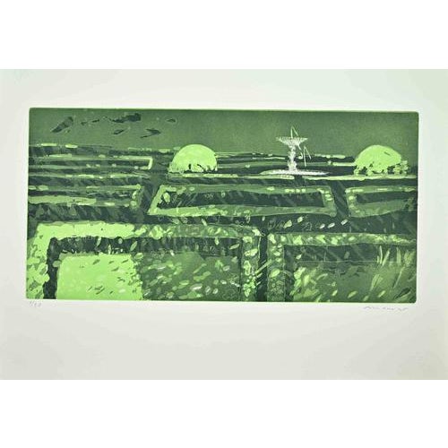 Etching and aquatint realized by Edolo Masci. Hand signed and numbered in pencil. Edition of 90. Excellent condition. This...
