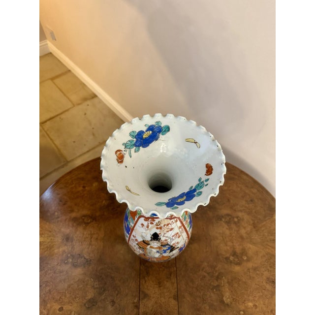 Ceramic Large Antique Japanese Imari Vase, 1900 For Sale - Image 7 of 10
