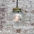 Vintage Industrial Brass & Clear Glass Pendant Light For Sale - Image 4 of 5
