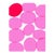 11 Pink Ovals, One Red Fine Art Print 32" X 42" by Liz Roache For Sale