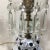 Antique 1920s Vintage Bohemian Cased Glass & Crystal Electric Table Lamps - a Pair For Sale - Image 9 of 13