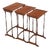 Antique Nesting Tables in Mahogany with Yew Veneer Tops, 1800s, Set of 3 For Sale