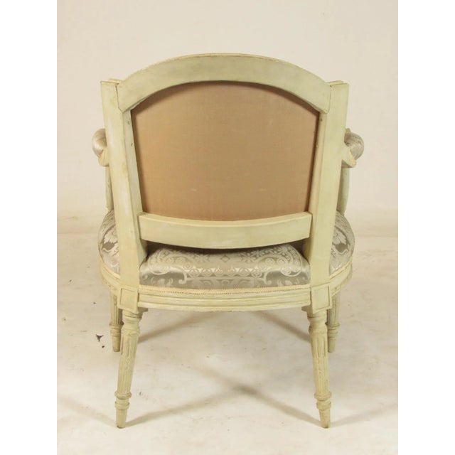 Mid 19th Century 19th C. Vintage Louis XVI Fautueils- A Pair For Sale - Image 5 of 12