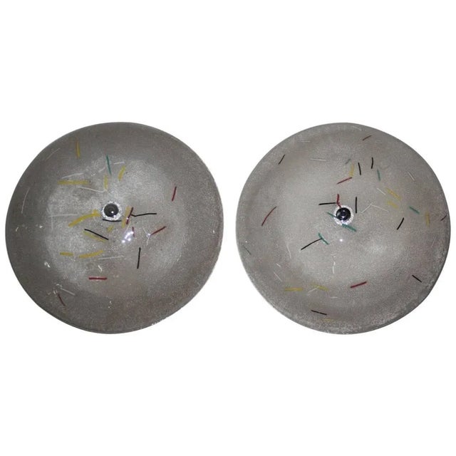 Vintage Murano Glass Multicolored Ceiling Lamps, 1970s, Set of 2 For Sale - Image 8 of 8