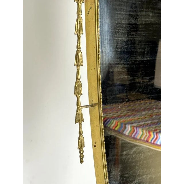 Mid-Century Italian Mirror in Brass, Italy, 1950s For Sale - Image 12 of 13