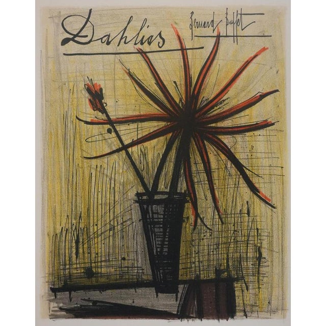Modern Bernard Buffet, The Dahlias, 1966, Lithograph For Sale - Image 3 of 8