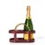 The chicest vintage Hermes wine bottle holder. Dimensions: W 9.5" x D 4.75" x H 6.5"