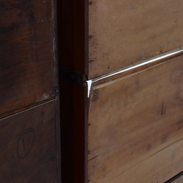 Pr Globe Wernicke Mahogany 6-Stack Step-Back 1-Drawer Barrister Bookcases C1920, 2 Pieces For Sale - Image 15 of 16