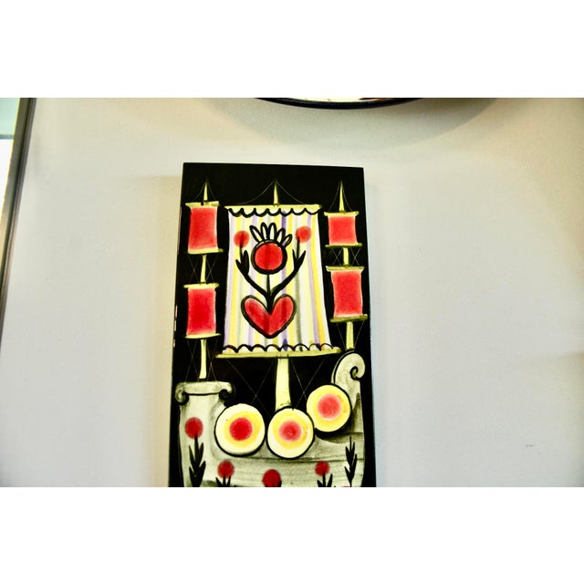Ceramic Plaque by Dodik Jégou, Saint-Malo, France, 1960s For Sale - Image 3 of 7