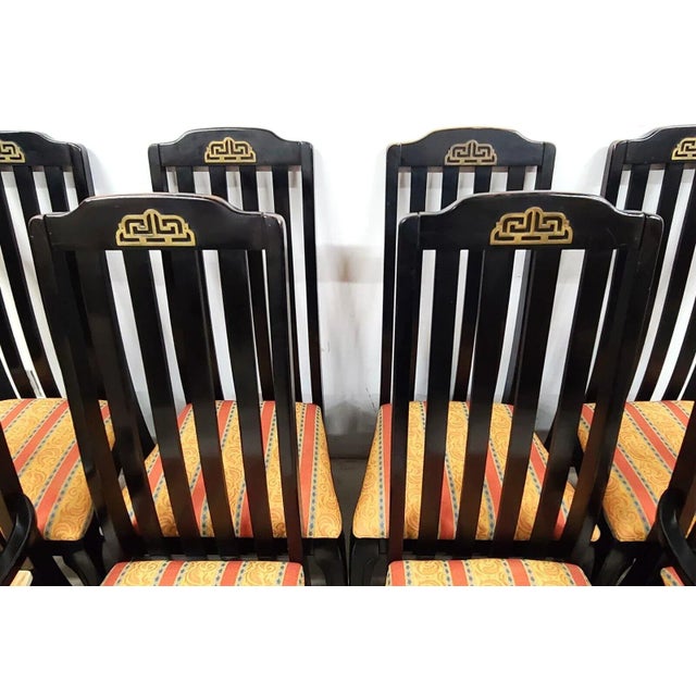 1990s Solid Wood Ming Chinoiserie Dining Chairs - Set of 8 For Sale - Image 5 of 13