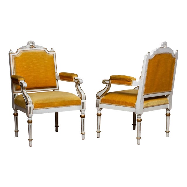 Antique Louis XVI Armchairs, 1700s, Set of 2 For Sale