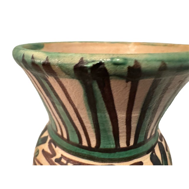 Ceramic Domingo Punter Teruel Spanish Studio Pottery Vase, Mid-Century Mudéjar Revival, Hand-Painted Ceramic For Sale - Image 7 of 8