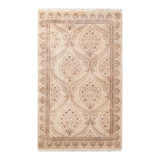 Mogul, One-of-a-Kind Hand-Knotted Area Rug - Ivory, 3' 2" x 5' 1" For Sale
