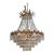 Mid 20th Century French Empire Style Crystal Basket Chandelier For Sale