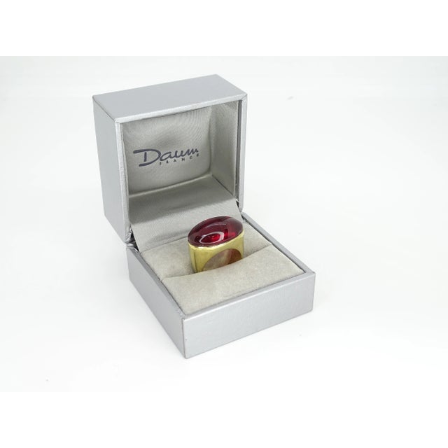 Ring in Plated Silver and Crystal from Daum, France, 1990s For Sale - Image 17 of 18