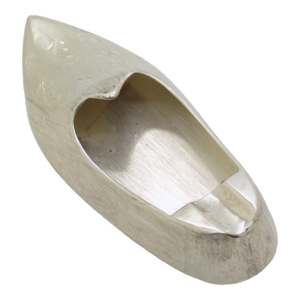 Vintage Italian Handmade Genuine Silver Ashtray Shaped Like a Renaissance Shoe, Chiseled