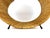 A sculptural mid-century firewood basket dating to approximately the 1960s, finely woven in warm natural rattan over a...