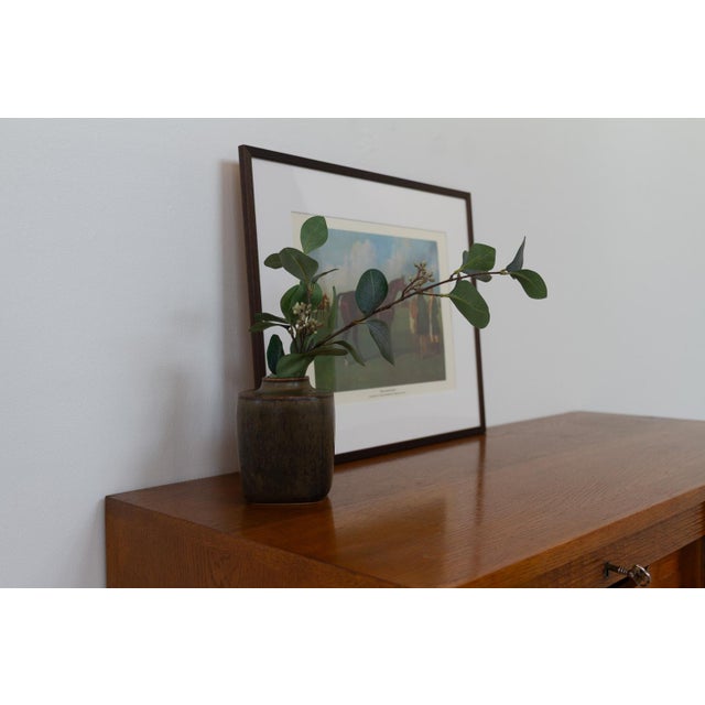 Danish Green Stoneware Vase by Valdemar Petersen for Bing & Grondahl, 1950s For Sale - Image 15 of 18