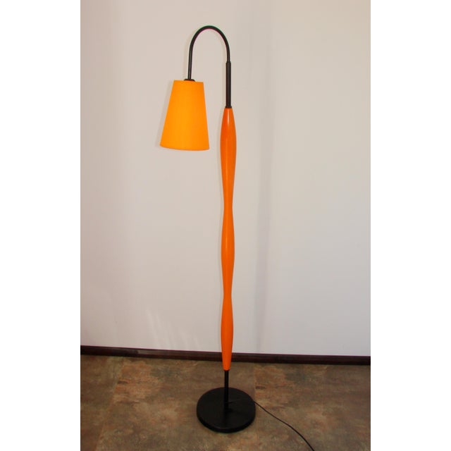 1990s Postmodern Orange Floor Lamp, 1990s For Sale - Image 5 of 12