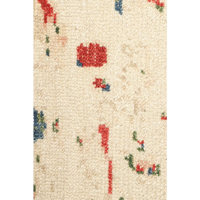 Contemporary Rug & Kilim’s Modern Distressed Art Rug in White With Colorful Abstract Patterns For Sale - Image 3 of 7