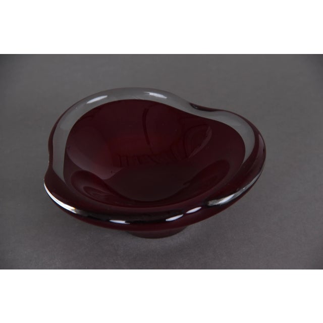 Red Glass Bowl from Kastrup Glasværk,1950s For Sale - Image 3 of 5