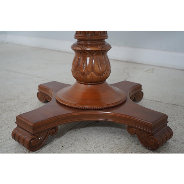 Wood Cherry High Top Round Pub Table For Sale - Image 7 of 10